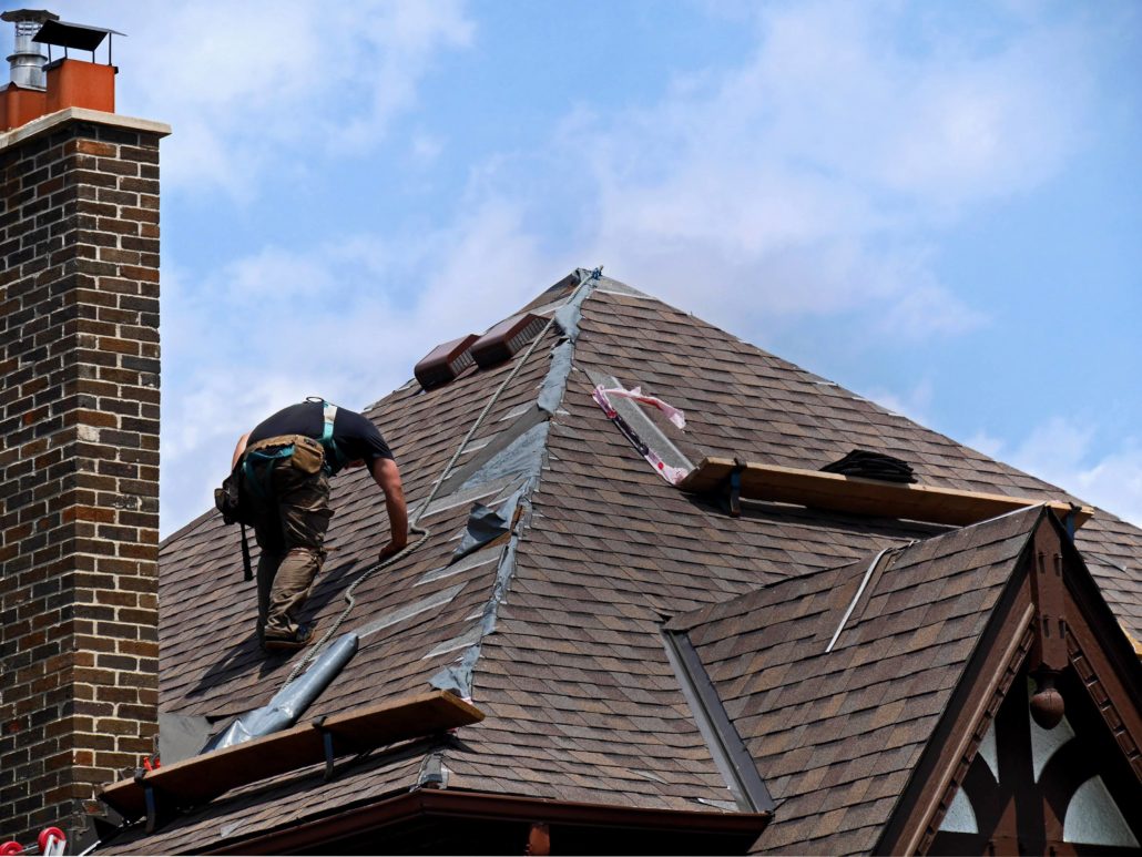 Shingles are the last layer of the roof on top of the roof decking. 