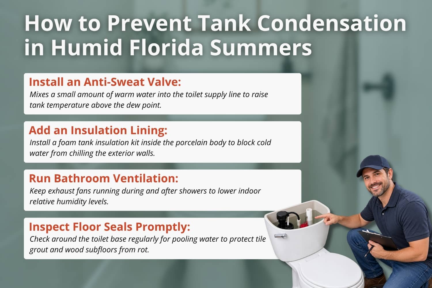 Pro Tips to Stop Toilet Tank Sweating in Humid Climates