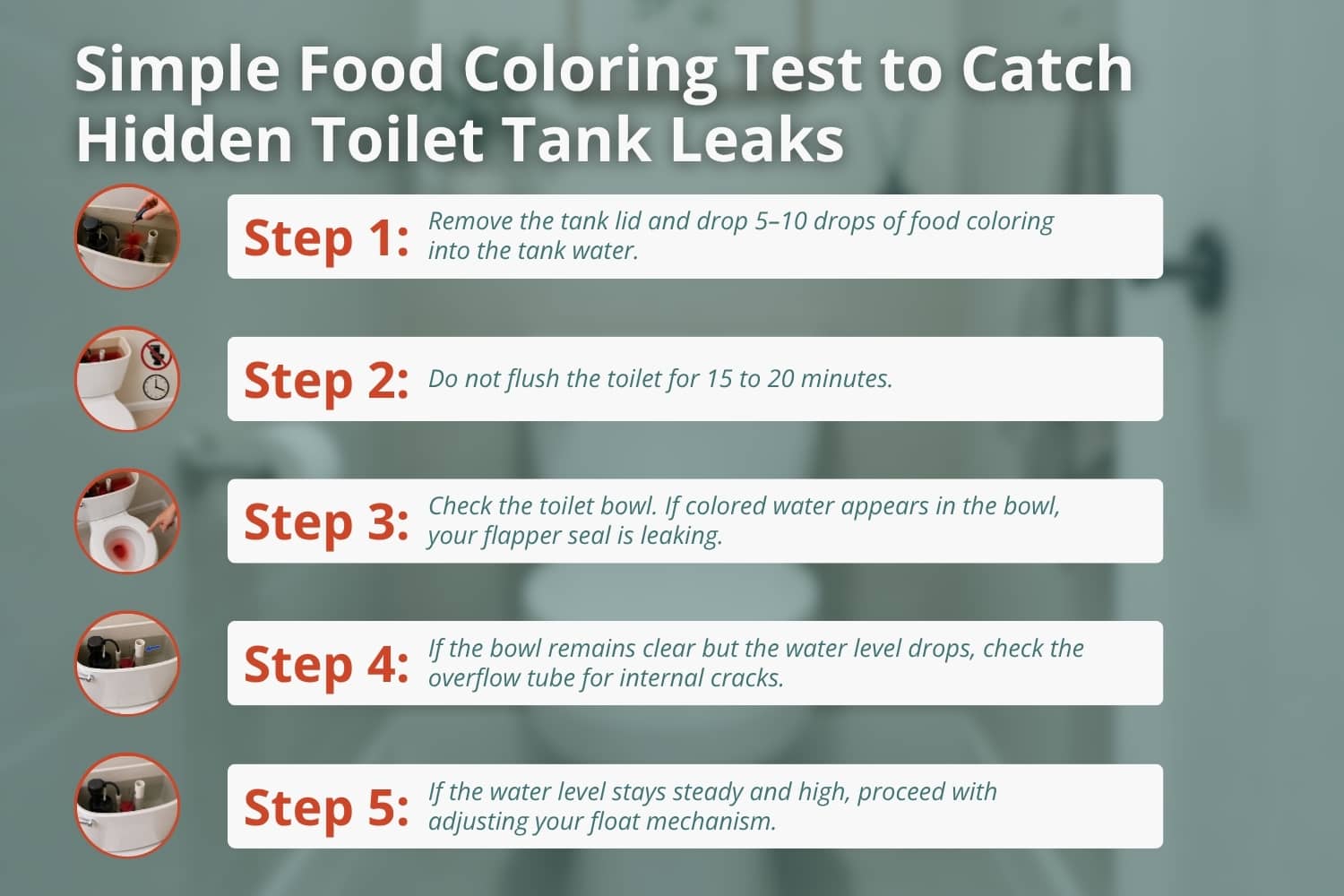 The Food Coloring Leak Test Checklist