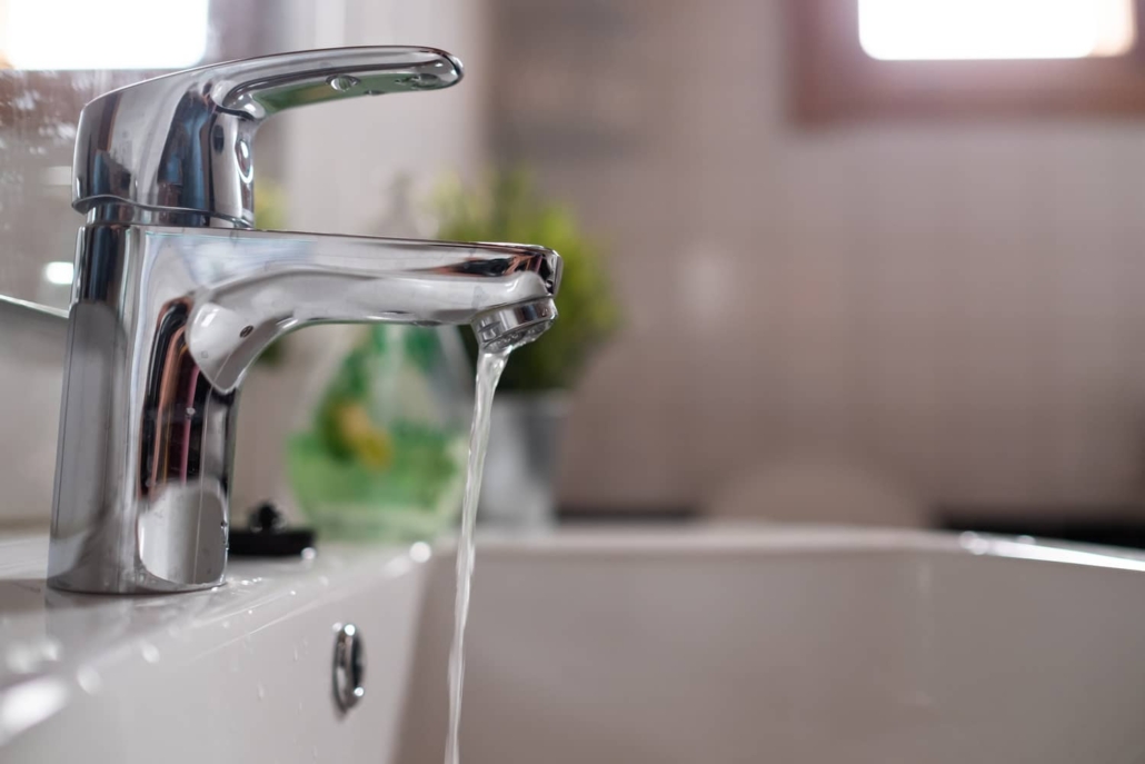 Turning off the water supply can cause air in the water pipes.  One way to fix this is to open the highest or lowest faucet in the home so the air can push through. 