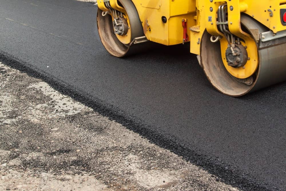 Creating an asphalt road.  