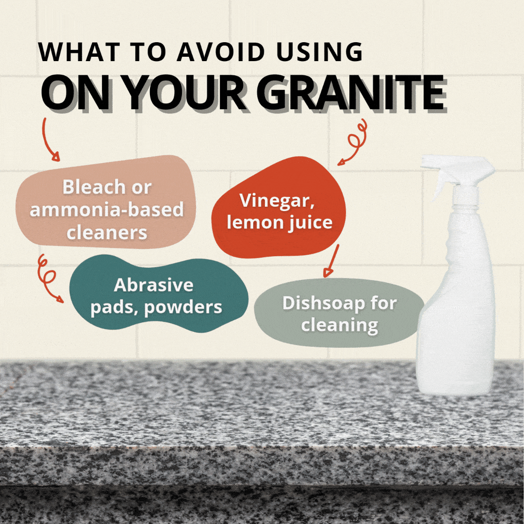 what to avoid using to clean granite countertops