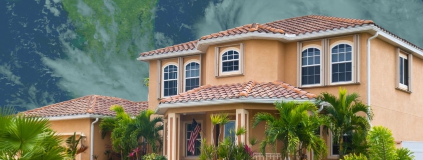 Exterior view of a Florida home with wind-resistant features, highlighting what is a wind mitigation inspection for homeowners.